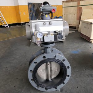 不銹鋼氣動dn200快裝蝶閥、粉體氣動蝶閥