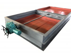 電動雨水排口閘板閥，電動污泥水溝閘板